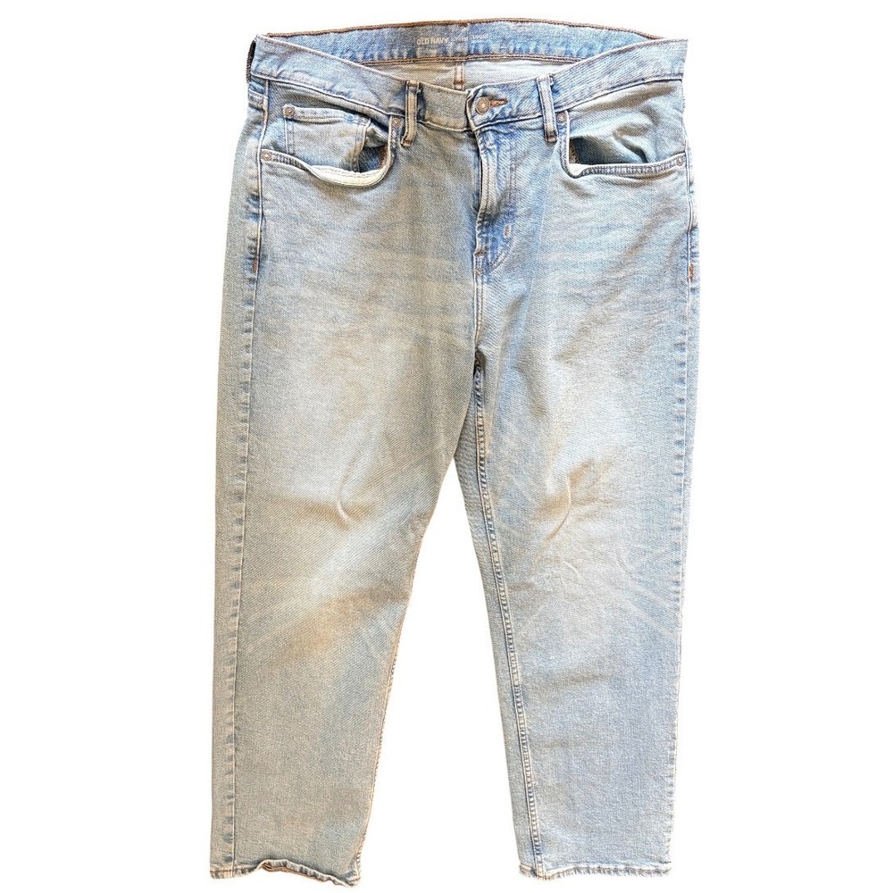 Old Navy Loose Built-In Flex Jeans Mens 34x30 Light Blue Wash Denim Pants
